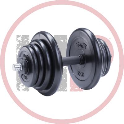 Гантель разборная обрезиненная Starfit DB-702